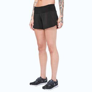 Lululemon Run Times Short II 4" Women's 8 Black Brief-Liner Running Gym Workout